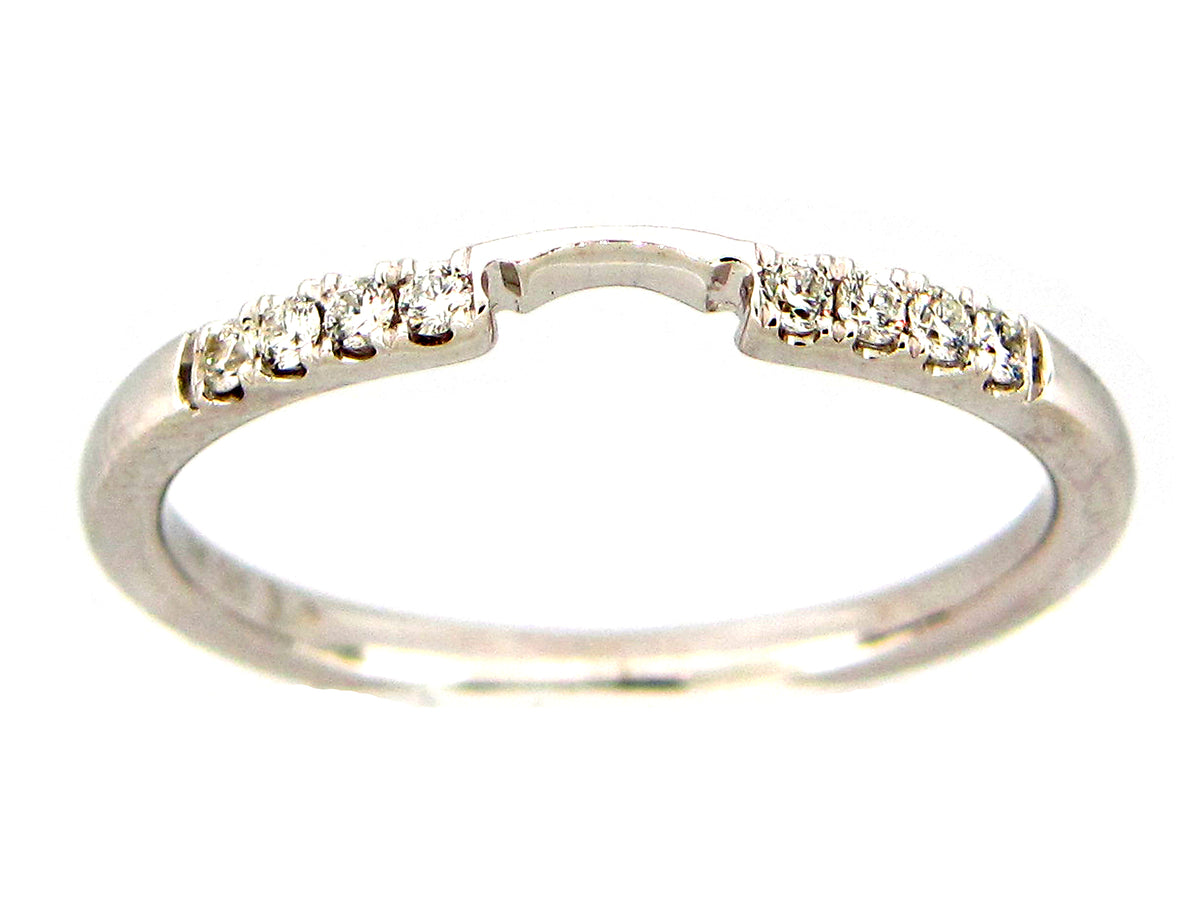 DIAMOND WEDDING BAND RING, 14KW (N)