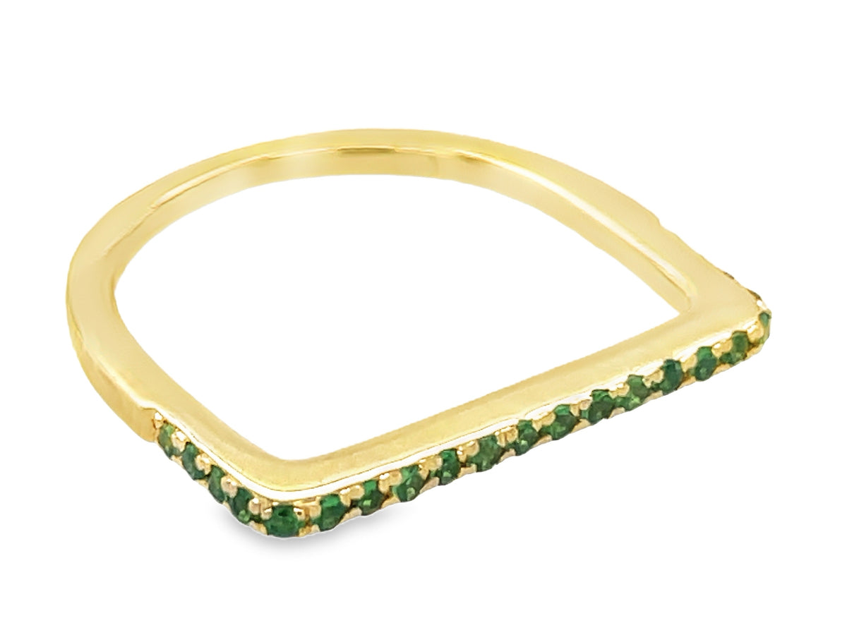 TSAVORITE BAR RING