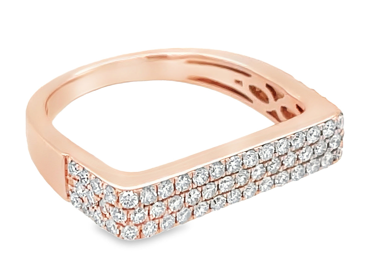 DIAMOND FLAT BAR RING
