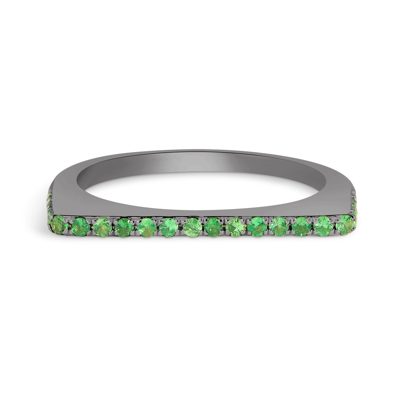 Tsavorite Square Stackable Band