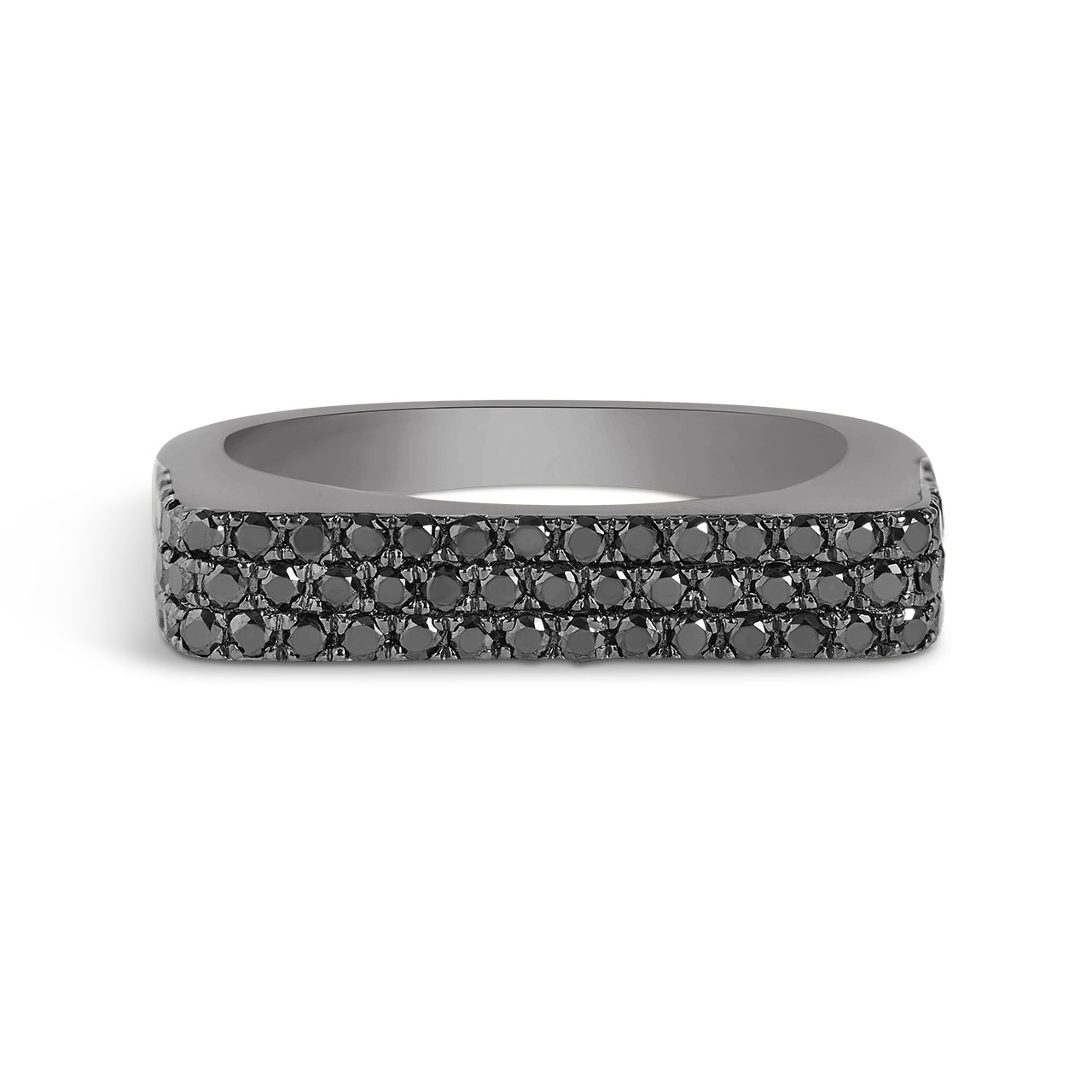 Black Diamond Square Ring