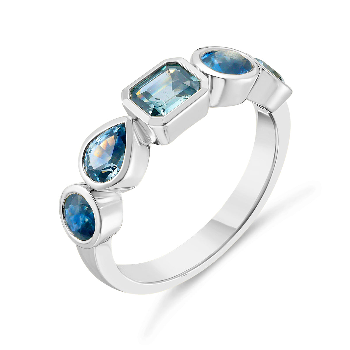 Montana Sapphire Mix Bezel Band