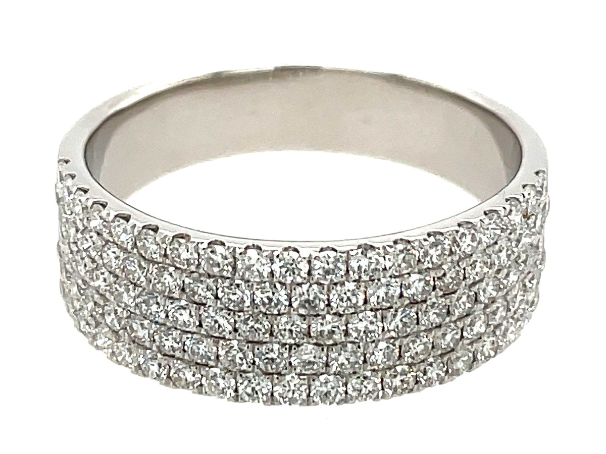 DIAMOND 5 ROW RING, 8.1MM, SIZE 11