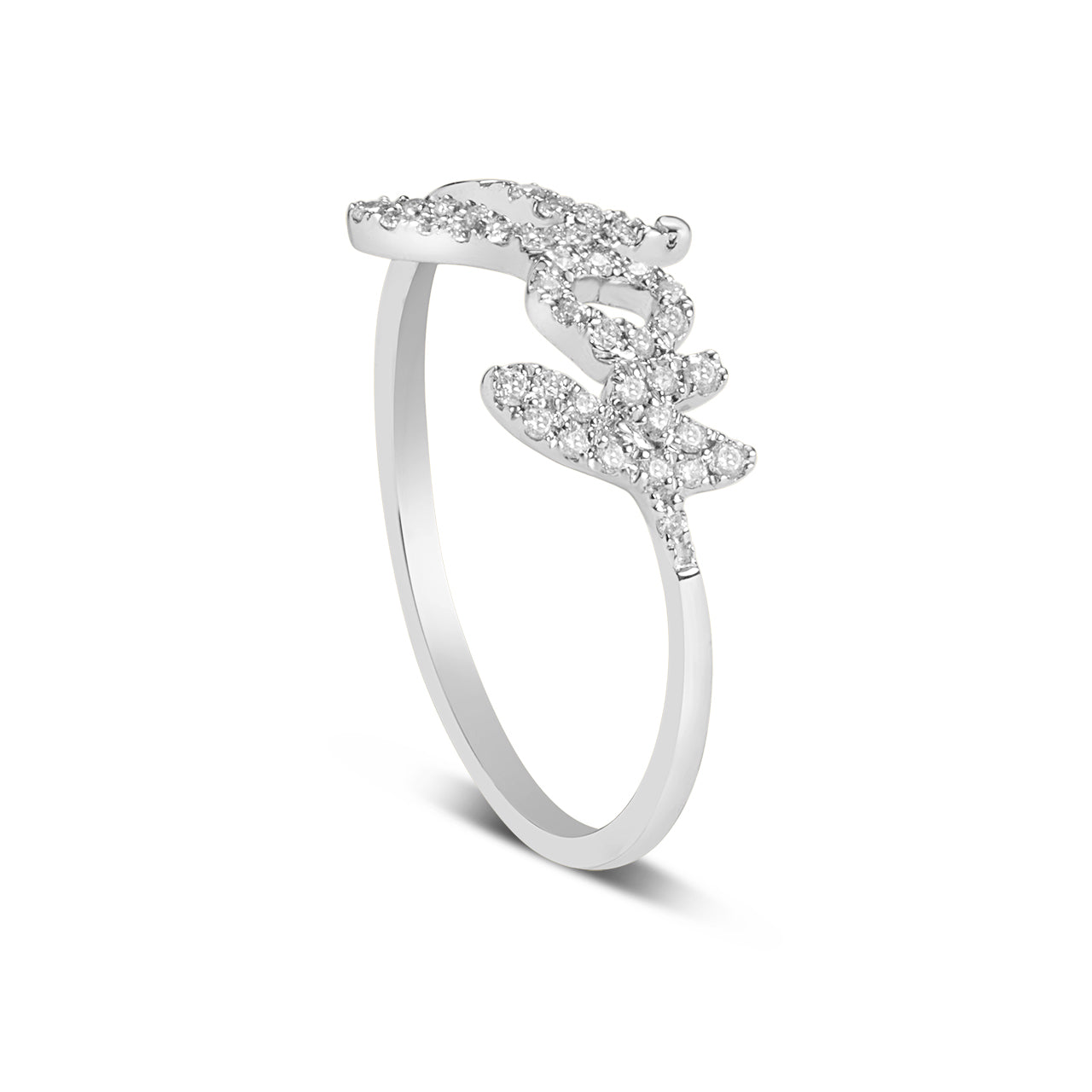 Diamond Joy Script Ring