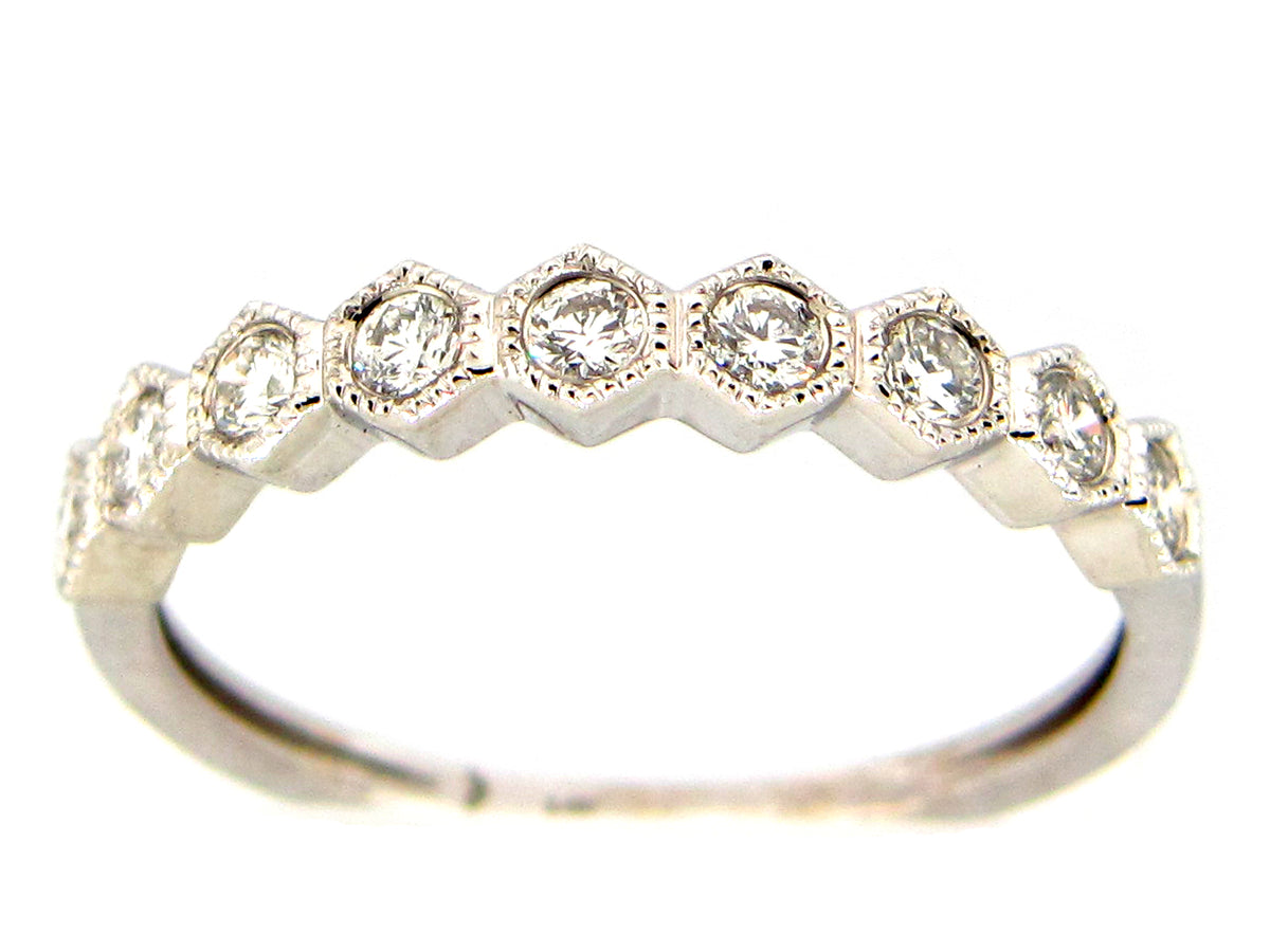 DIAMOND HONEYCOMB RING, PLAT (N)
