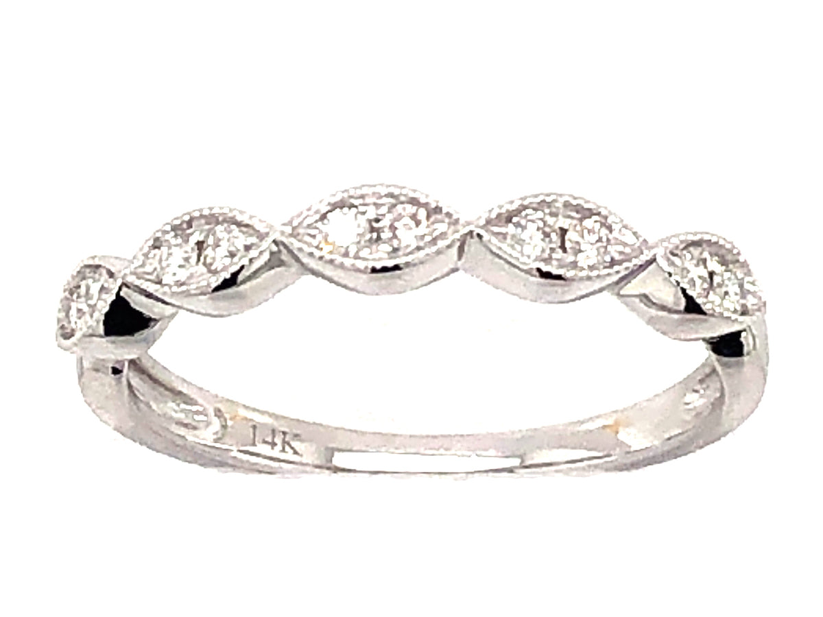 DIAMOND MARQUISE TRIM RING, 14KW (N)