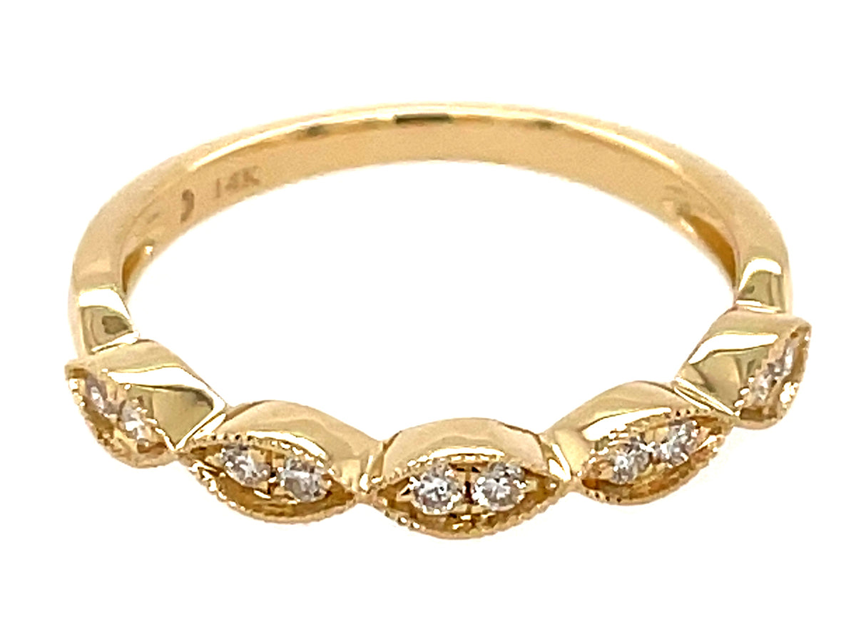 DIAMOND MARQUISE TRIM RING, 14KY (N)
