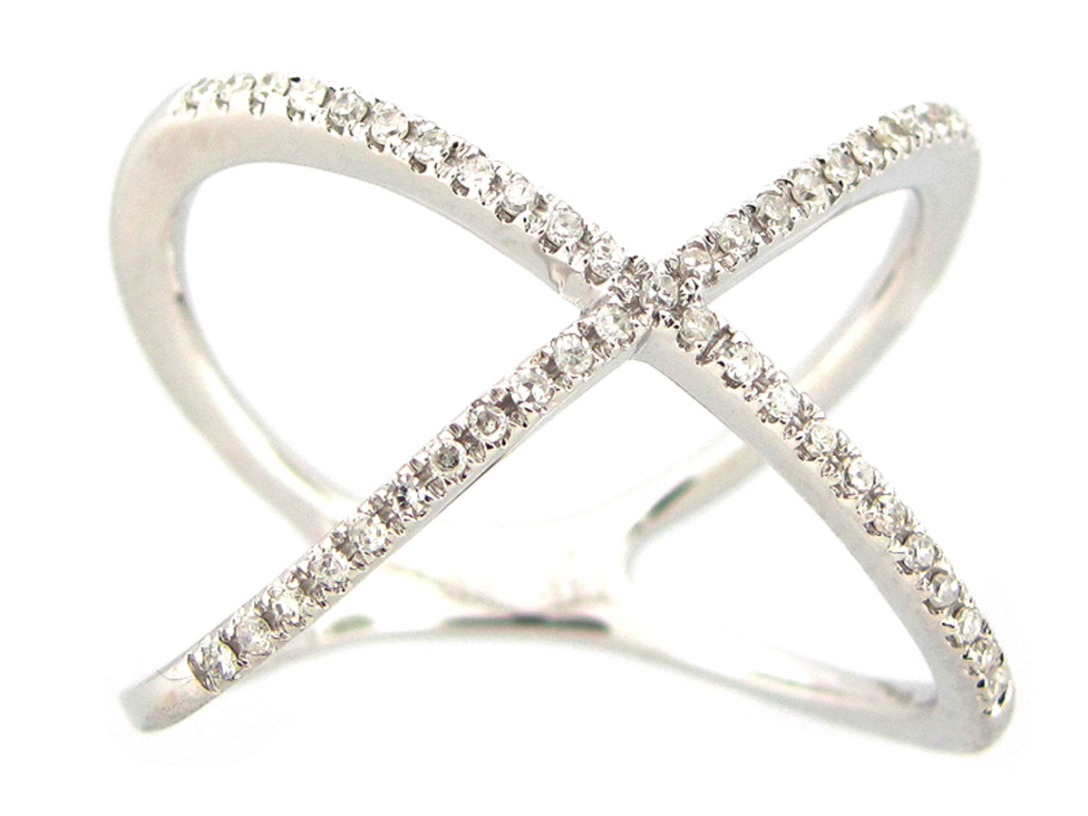 Diamond X Ring, 14kw (N)