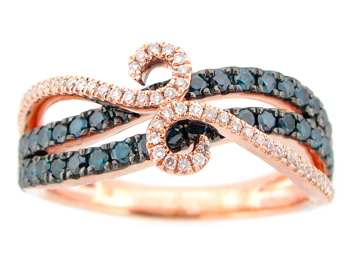 IRR BLUE & WHITE DIAMOND RING