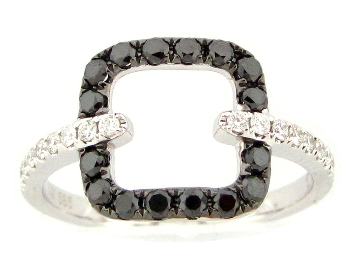 BLACK & WHITE DIAMOND SQUARE RING