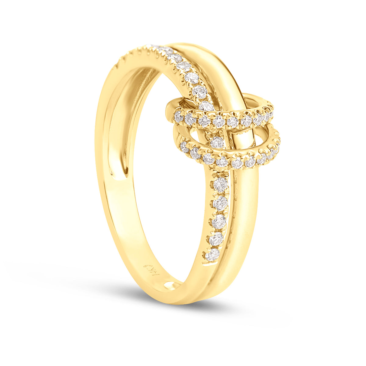Diamond Duet Link Ring