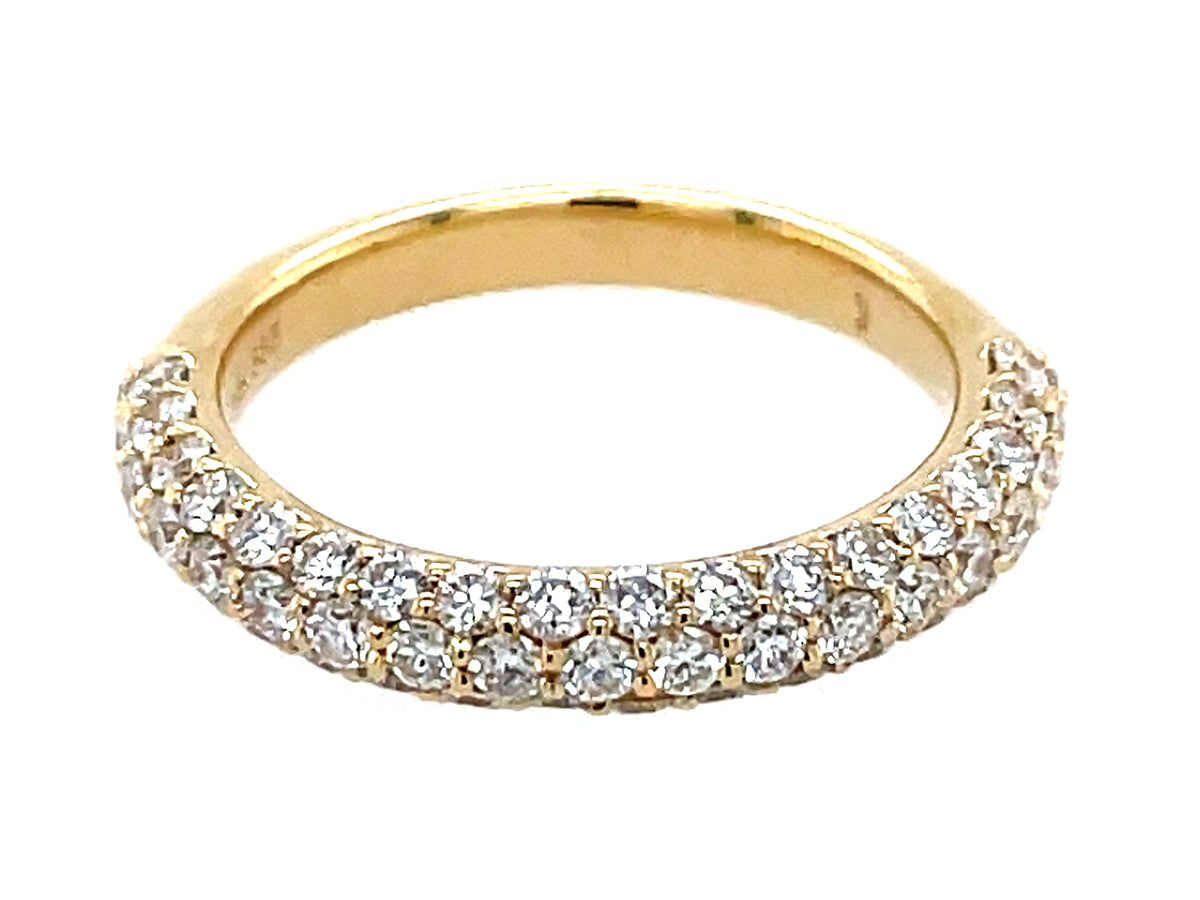 Diamond 3 Row Pave Ring, 14ky (N)