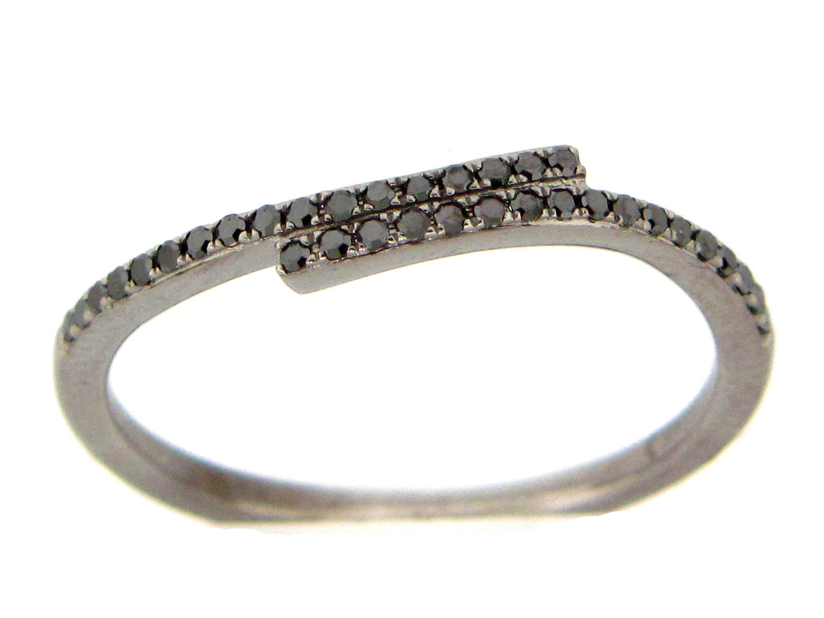 BLACK DIAMOND RING, 14K BLACK FINISH (R)