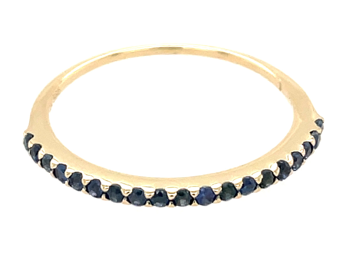 SAPPHIRE 1 ROW BAND RING, 14KY (H)