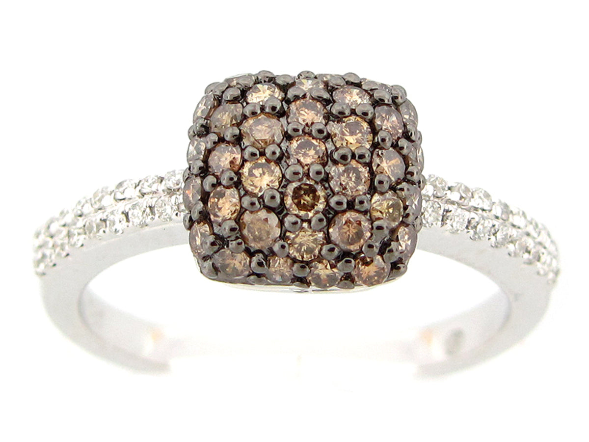 BROWN & WHITE DIAMOND RING