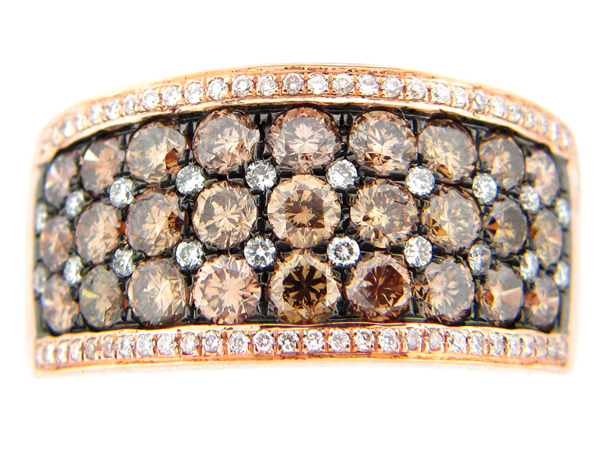 BROWN & WHITE DIAMOND RING
