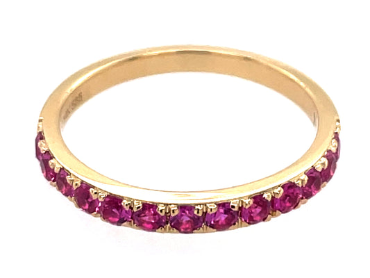 1 ROW HOT PINK SAPPHIRE RING