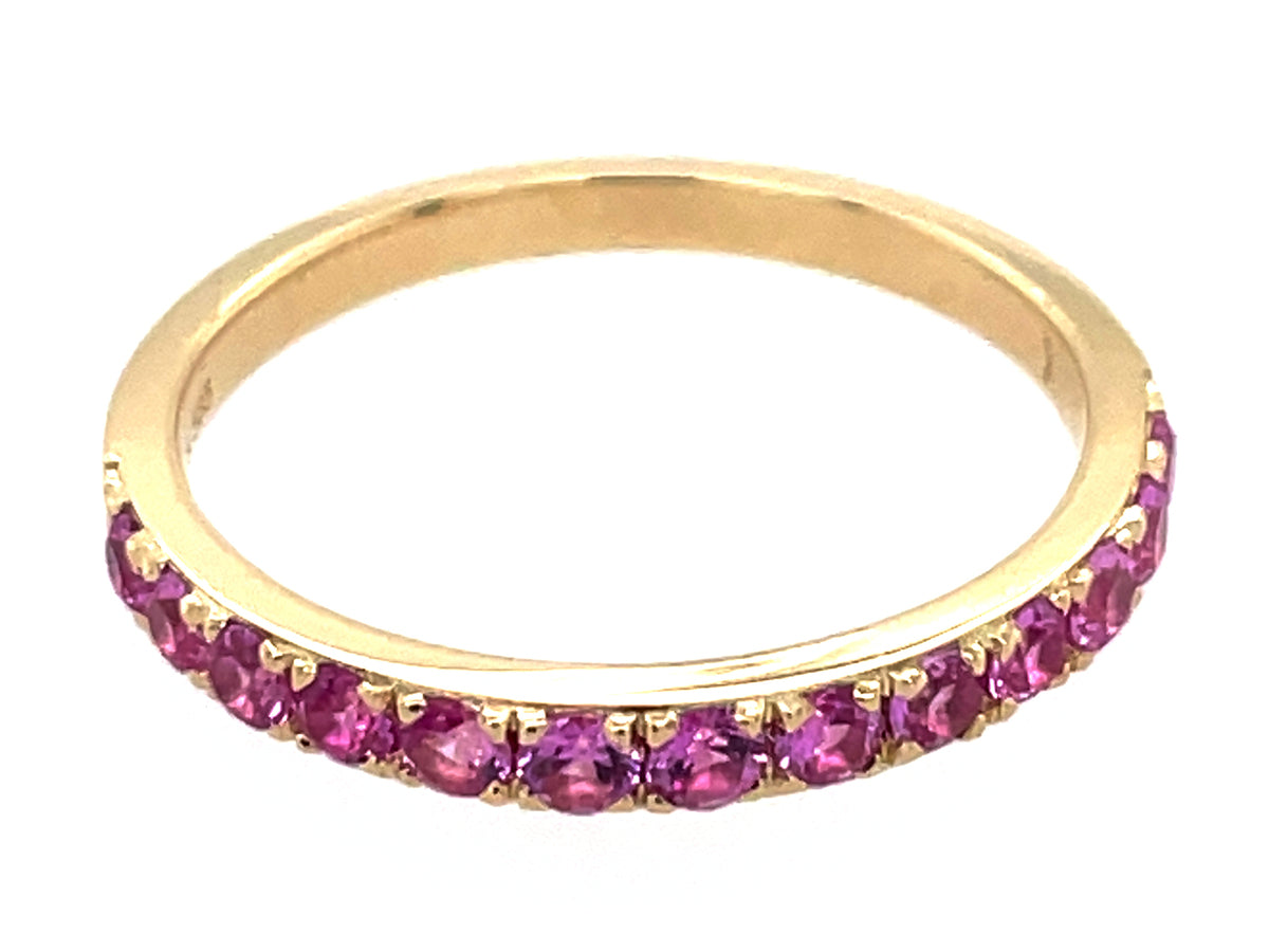 1 ROW PINK SAPPHIRE RING
