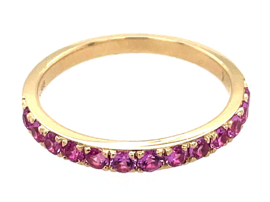 1 ROW PINK SAPPHIRE RING