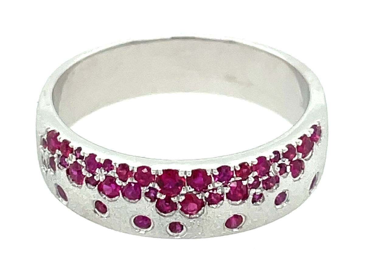 Ruby Flush Set Ring