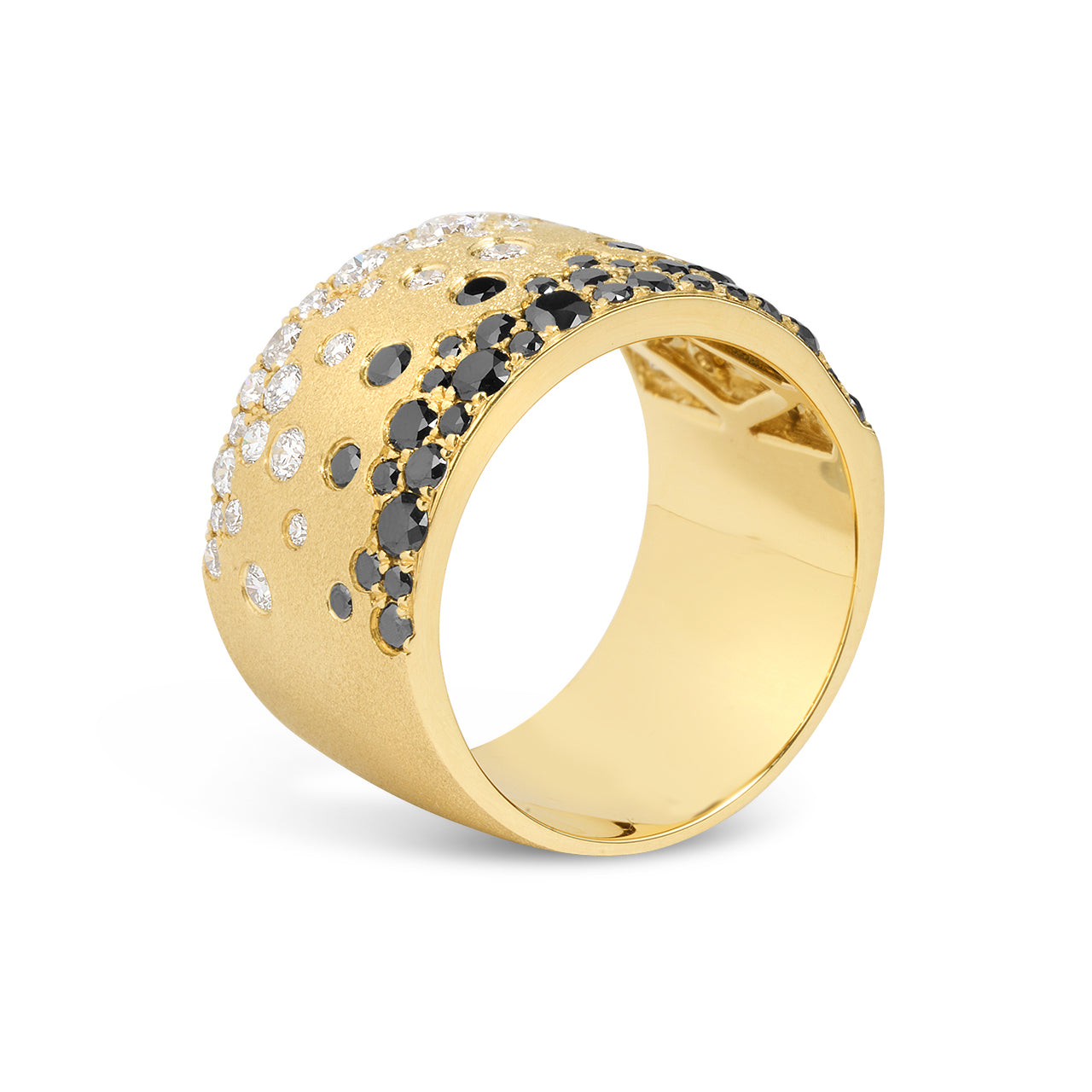 Black & White Diamond Confetti Duet Cigar Band