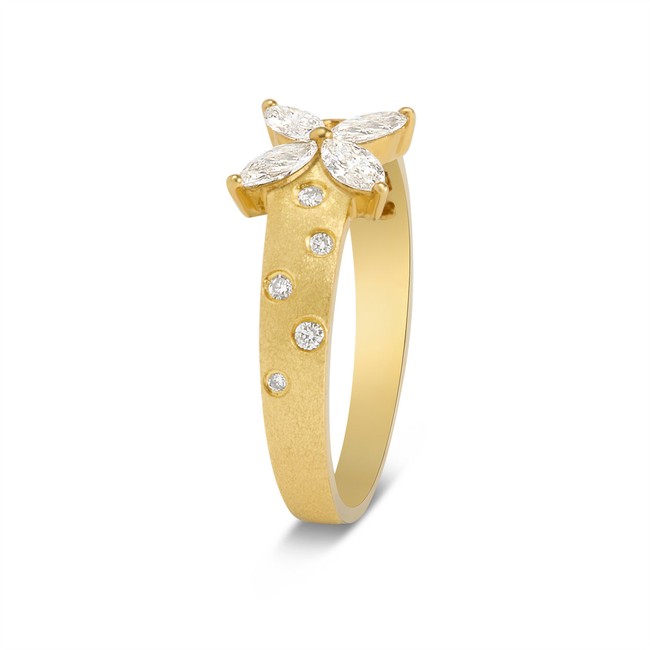 Diamond Confetti Floret X Ring