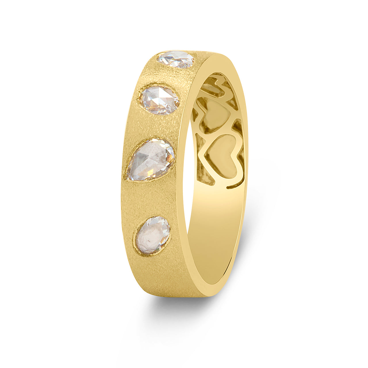 Rose Cut Diamond Flush Band