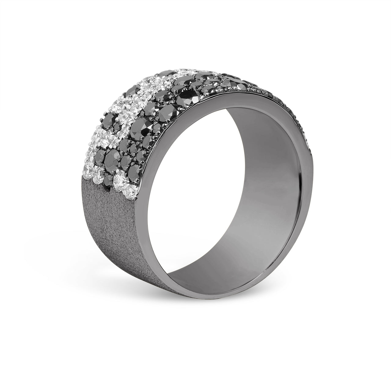 Black & White Diamond Pave Confetti Signature Cigar Band