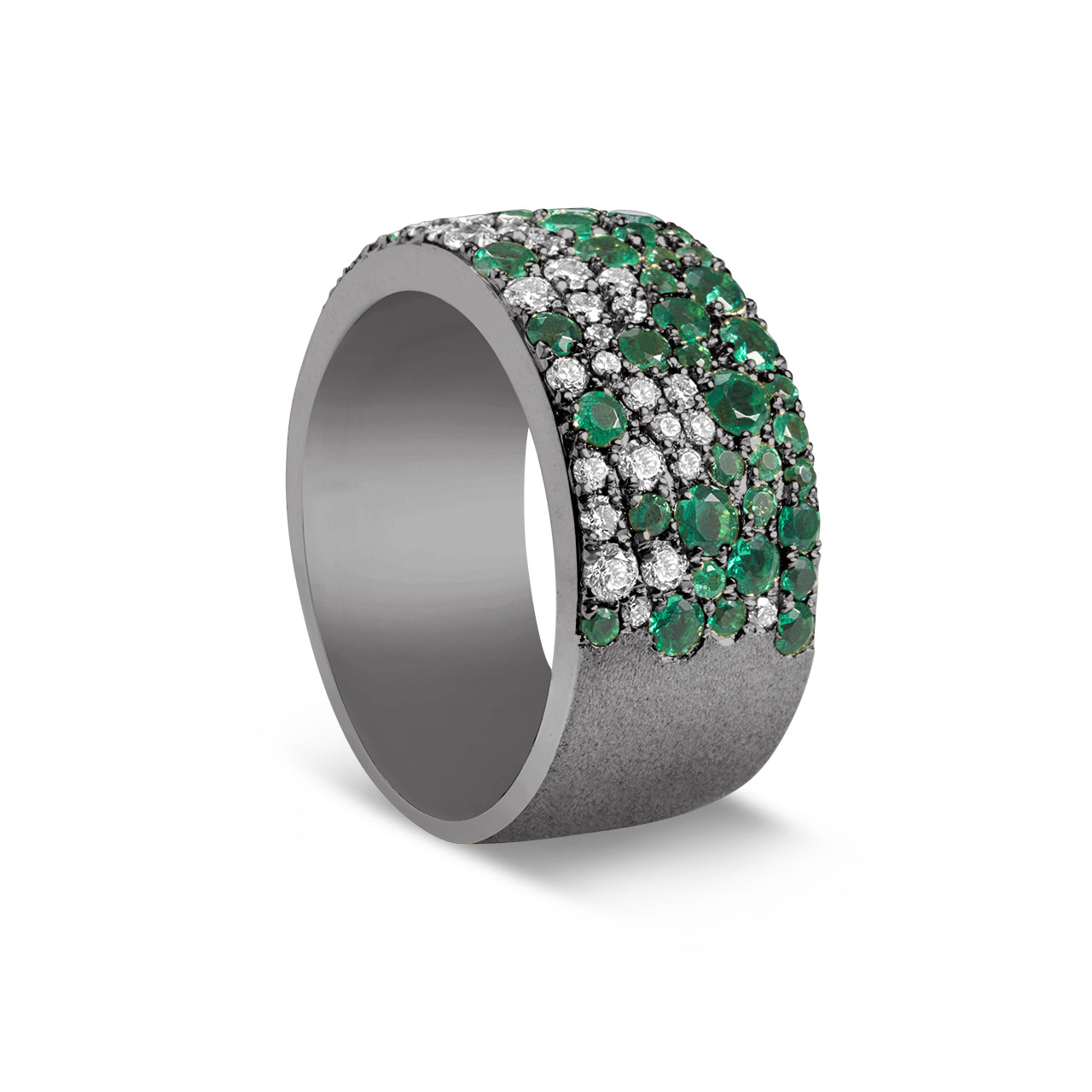 Emerald & Diamond Pave Confetti Signature Cigar Band