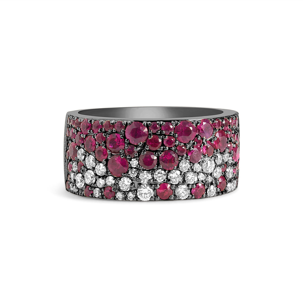 Ruby & Diamond Pave Confetti Signature Cigar Band