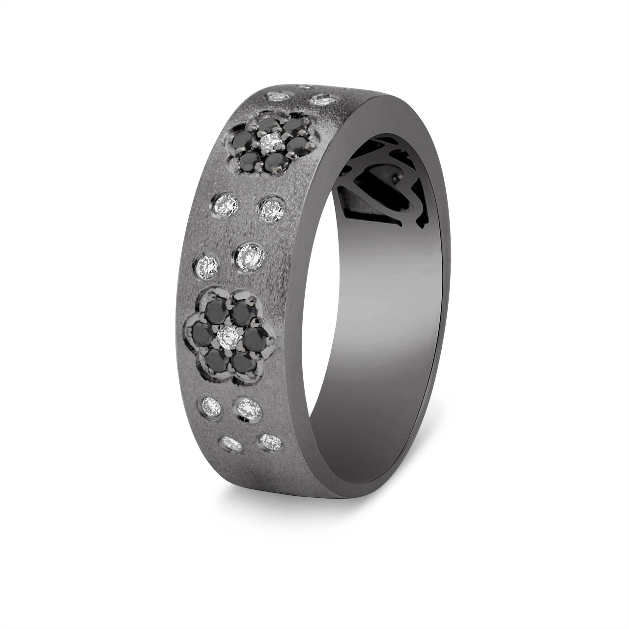 Black & White Diamond Flower Scatter Band