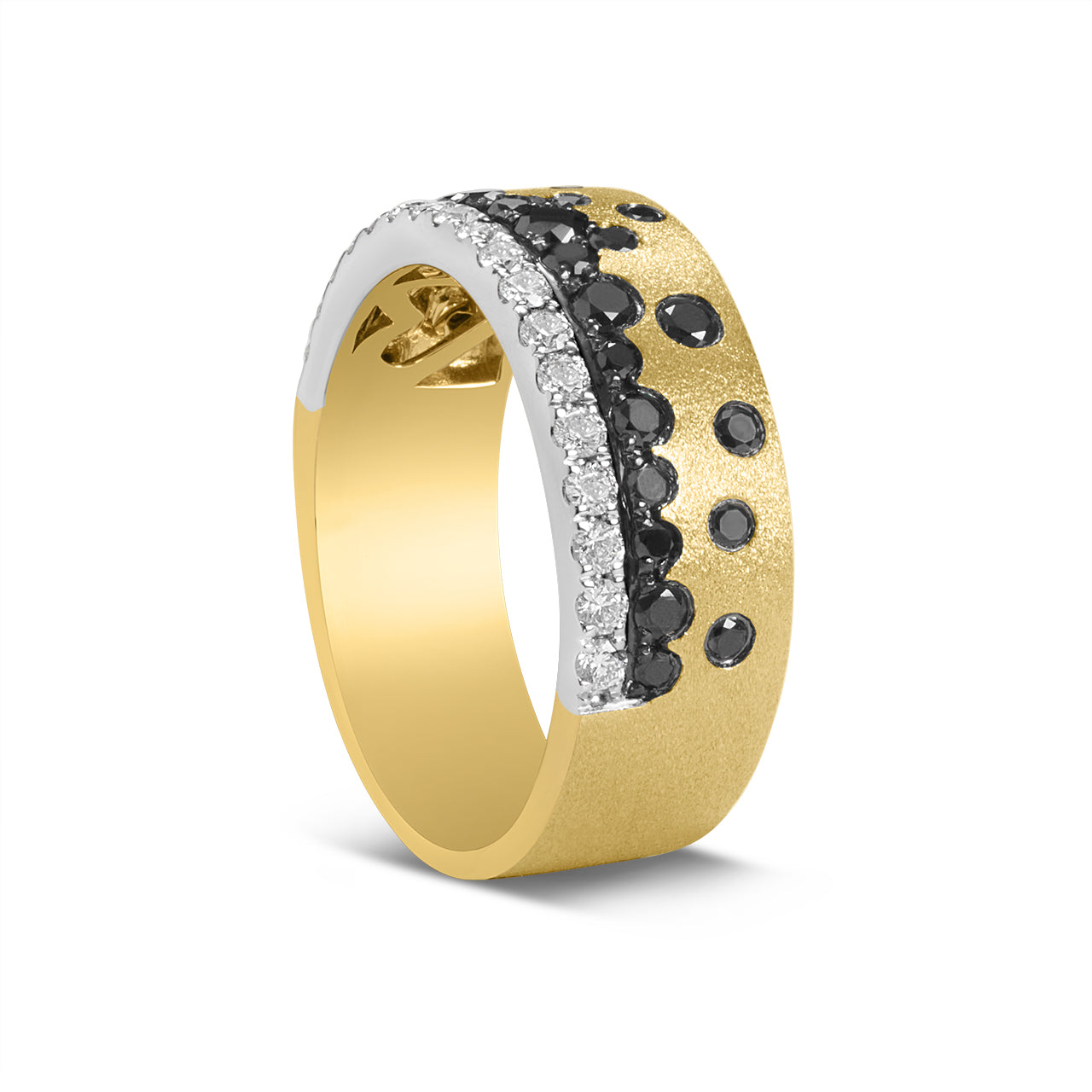 Black & White Diamond Confetti Stack Cigar Band