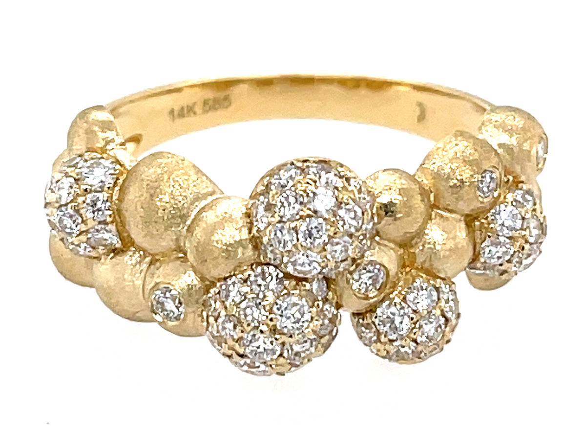 DIAMOND PAVE BAUBLE RING, 9.5 MM