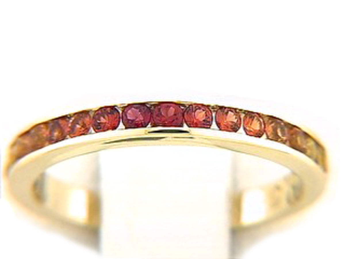 ORANGE SAPPHIRE RING, 14KY (H/U)