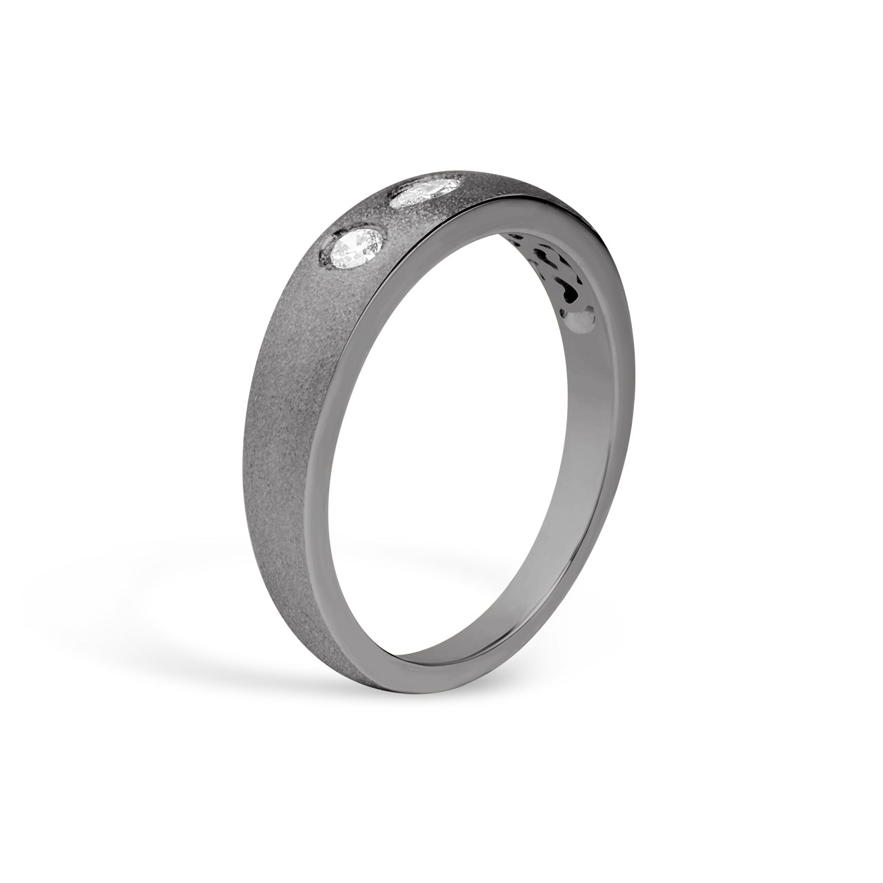 Diamond Marquise & Round Flush Toi Et Moi Band