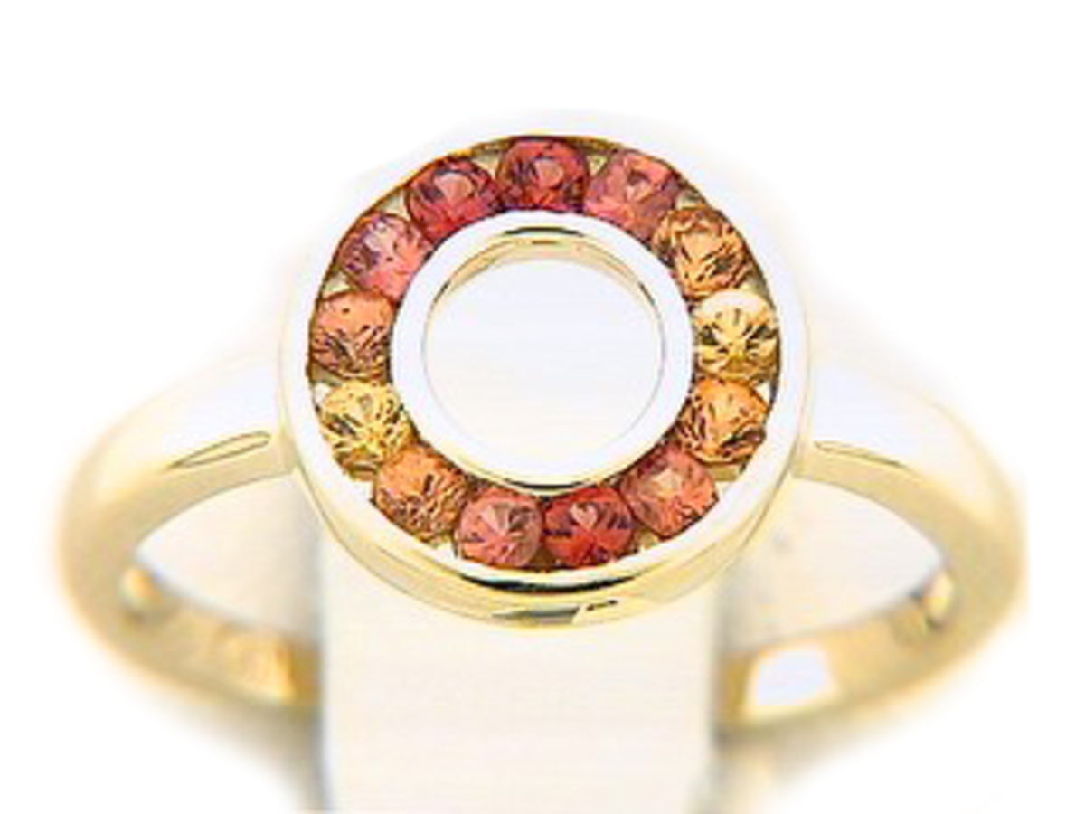 ORANGE SAPPHIRE RING, 14KY (H/U)