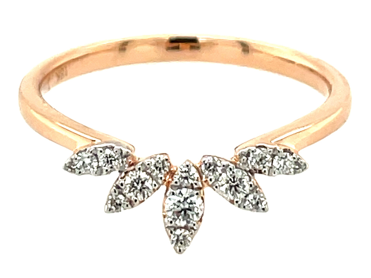 Diamond Crown Ring, 5mm, 18kr (N)