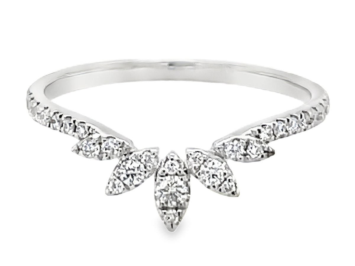 DIAMOND CROWN RING, ADDED DIA ON SHANK