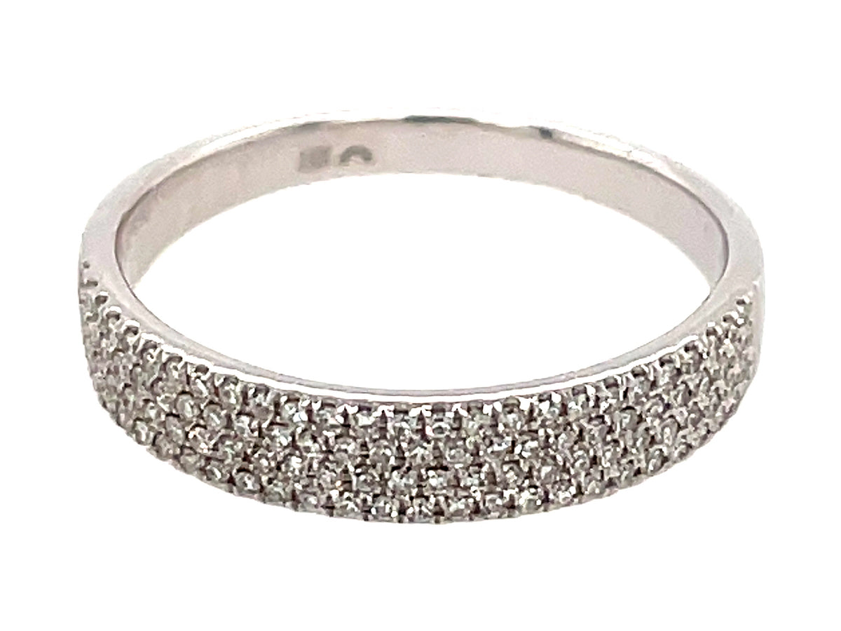 DIAMOND 4 ROW PAVE RING