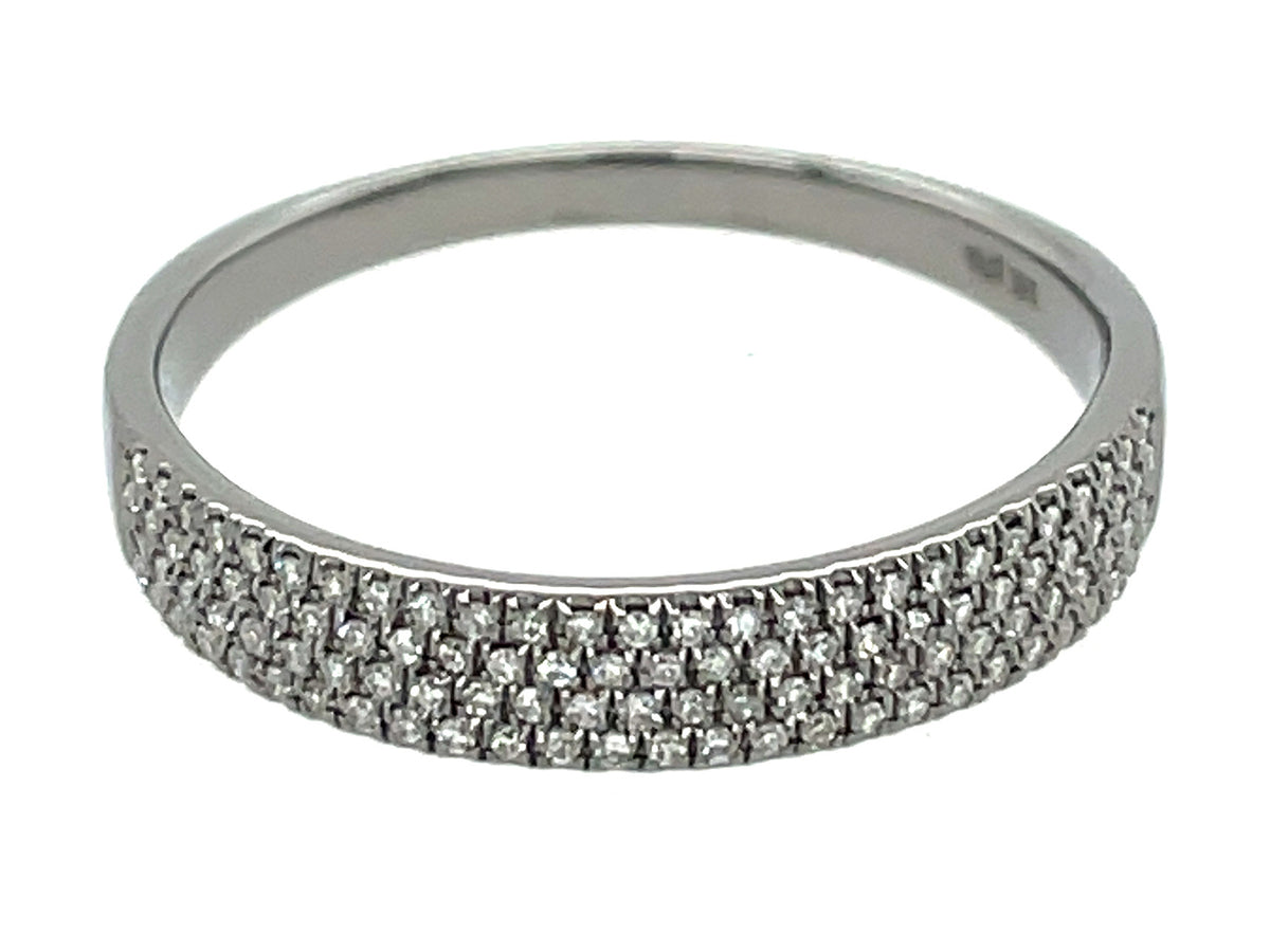 DIAMOND 4 ROW PAVE RING