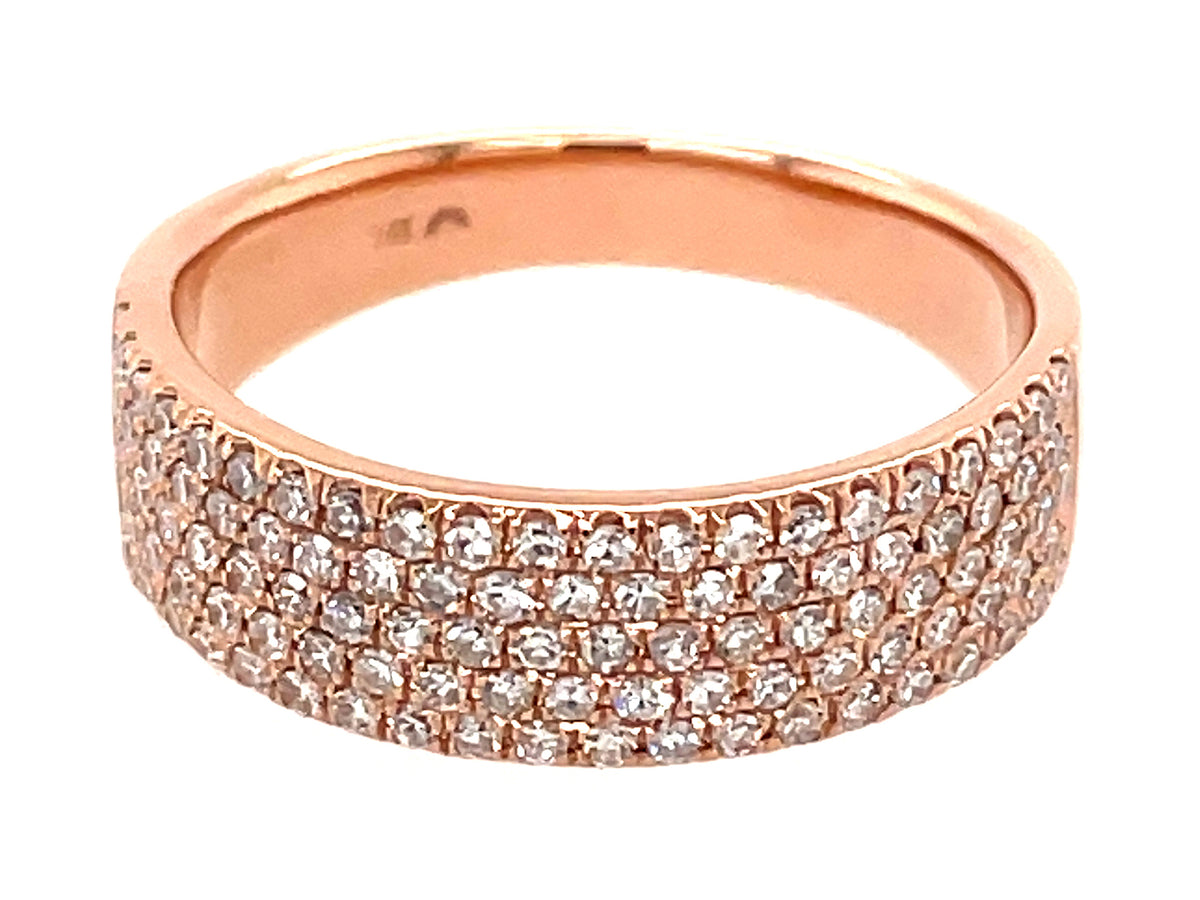 DIAMOND 5 ROW PAVE RING