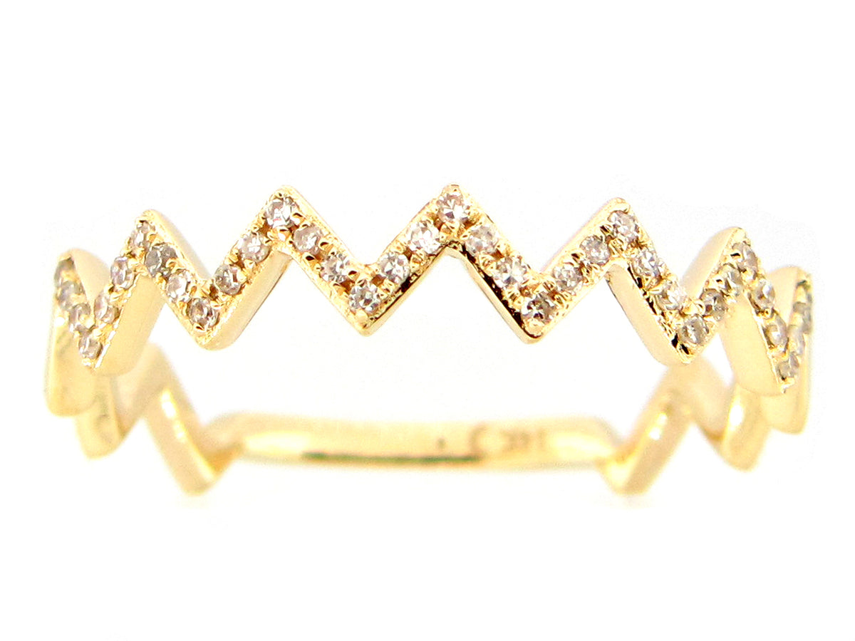 Diamond Zigzag Ring, 14ky (N)