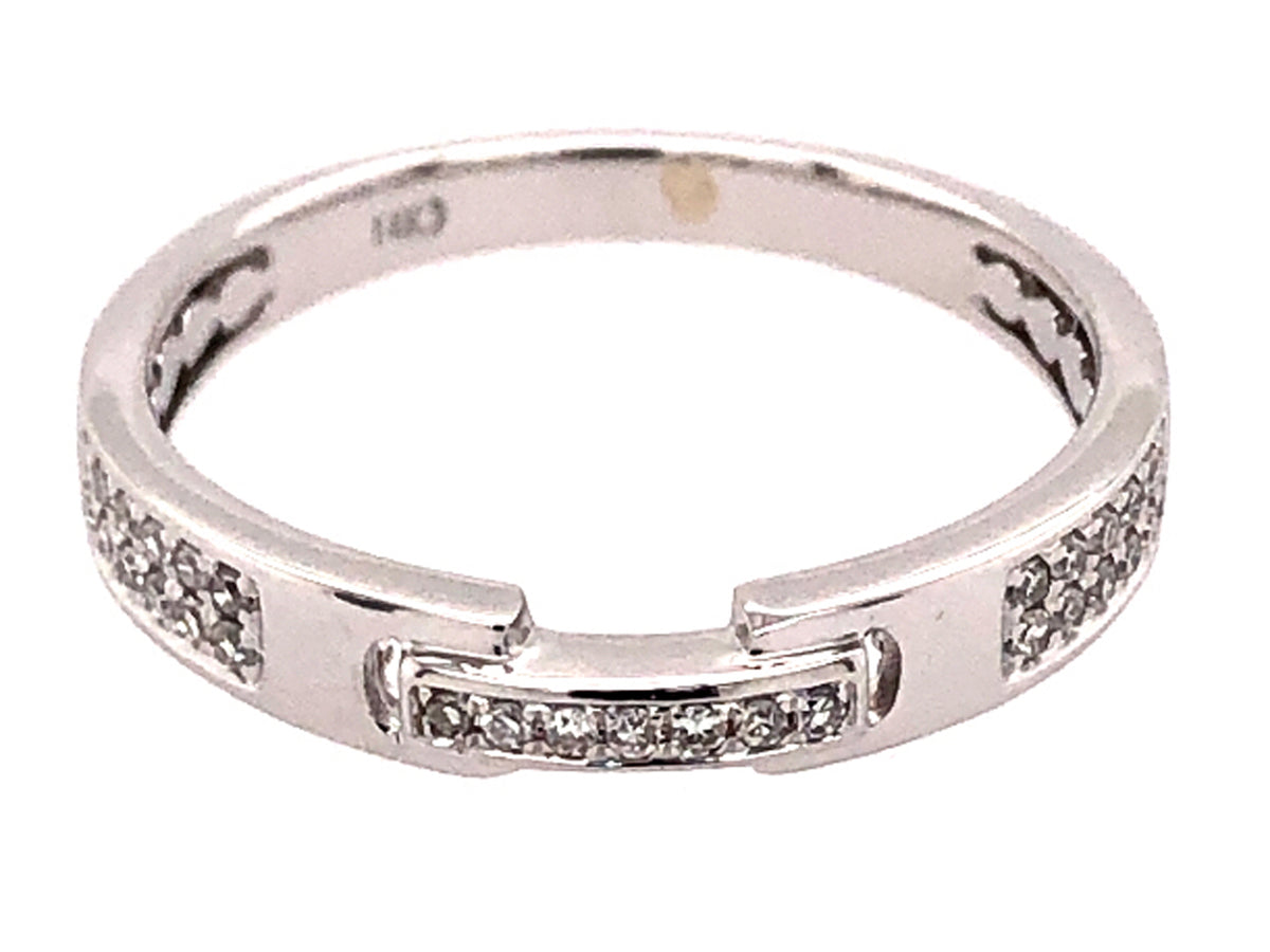 DIAMOND NOTCH RING, 14KW (N)