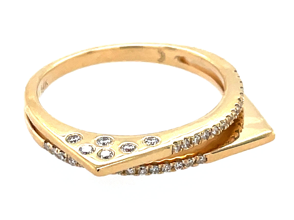 DIAMOND FLAT SPLIT SHANK BYPASS RING