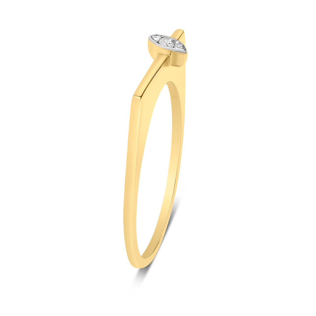 Diamond Marquise Shape Square Ring