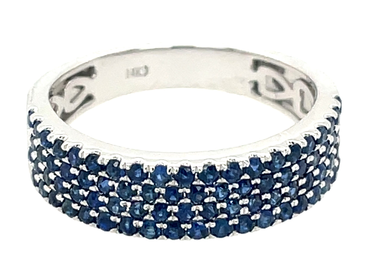 Sapphire 4 Row Pave, 5.3mm Ring