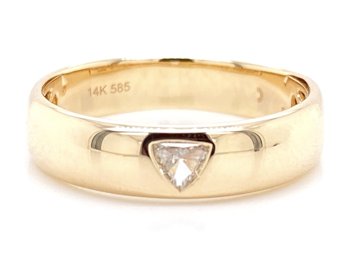 DIAMOND TRILLION BEZEL RING, 14KY (N)