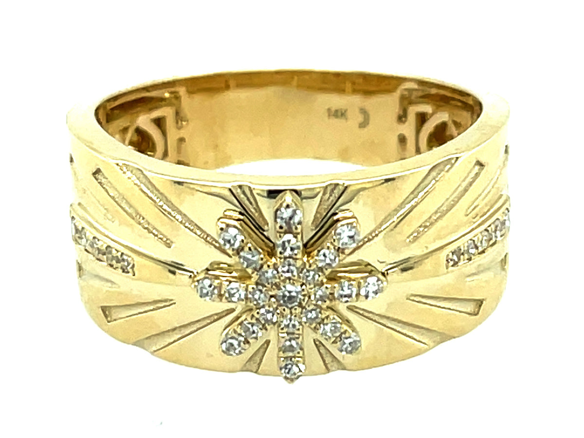 DIAMOND STARBURST RING, 8.8MM