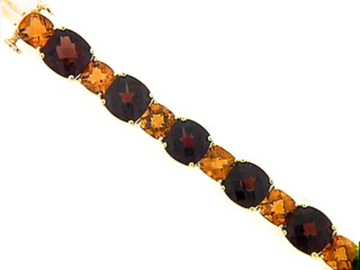 CHB GARNET & CITRINE BRACELET