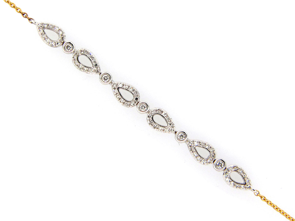DIAMOND BRACELET,7"/6.5" & 6" SPACERS, 14KT (N)